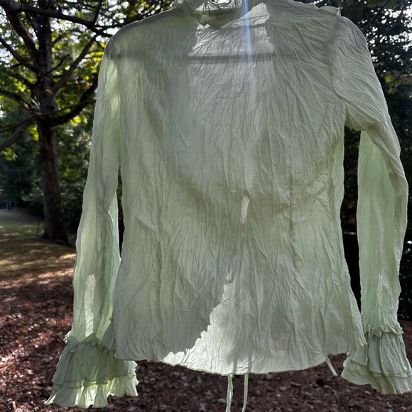 Y2K vintage ruffle tie front top - Picture 9 of 10